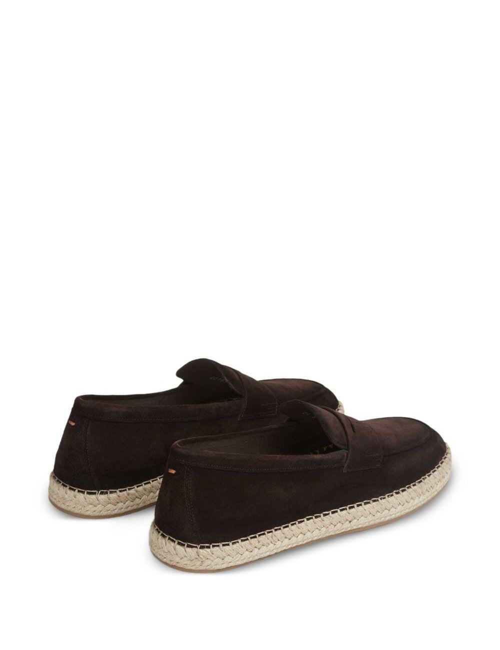 Mocassini in pelle in marrone Santoni - uomo 