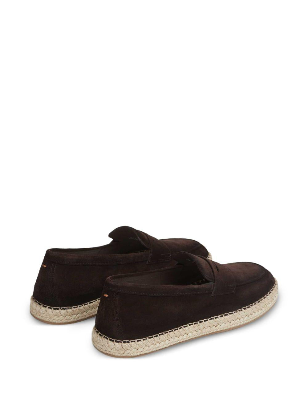 Mocassini in pelle in marrone Santoni - uomo 