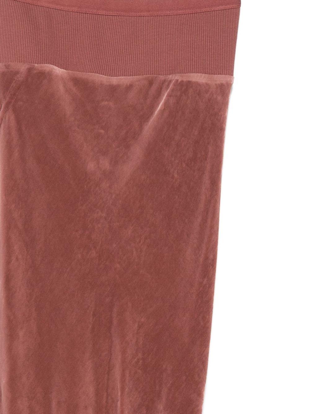 Maxigonna con finitura satinata coda in rosa Rick owens - donna 