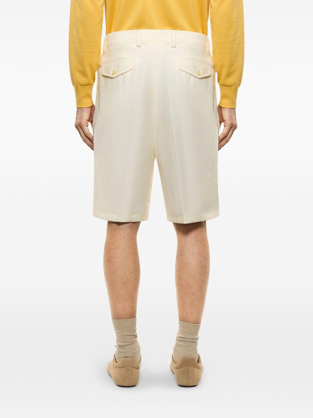 Shorts con bottone in bianco Laneus - uomo 