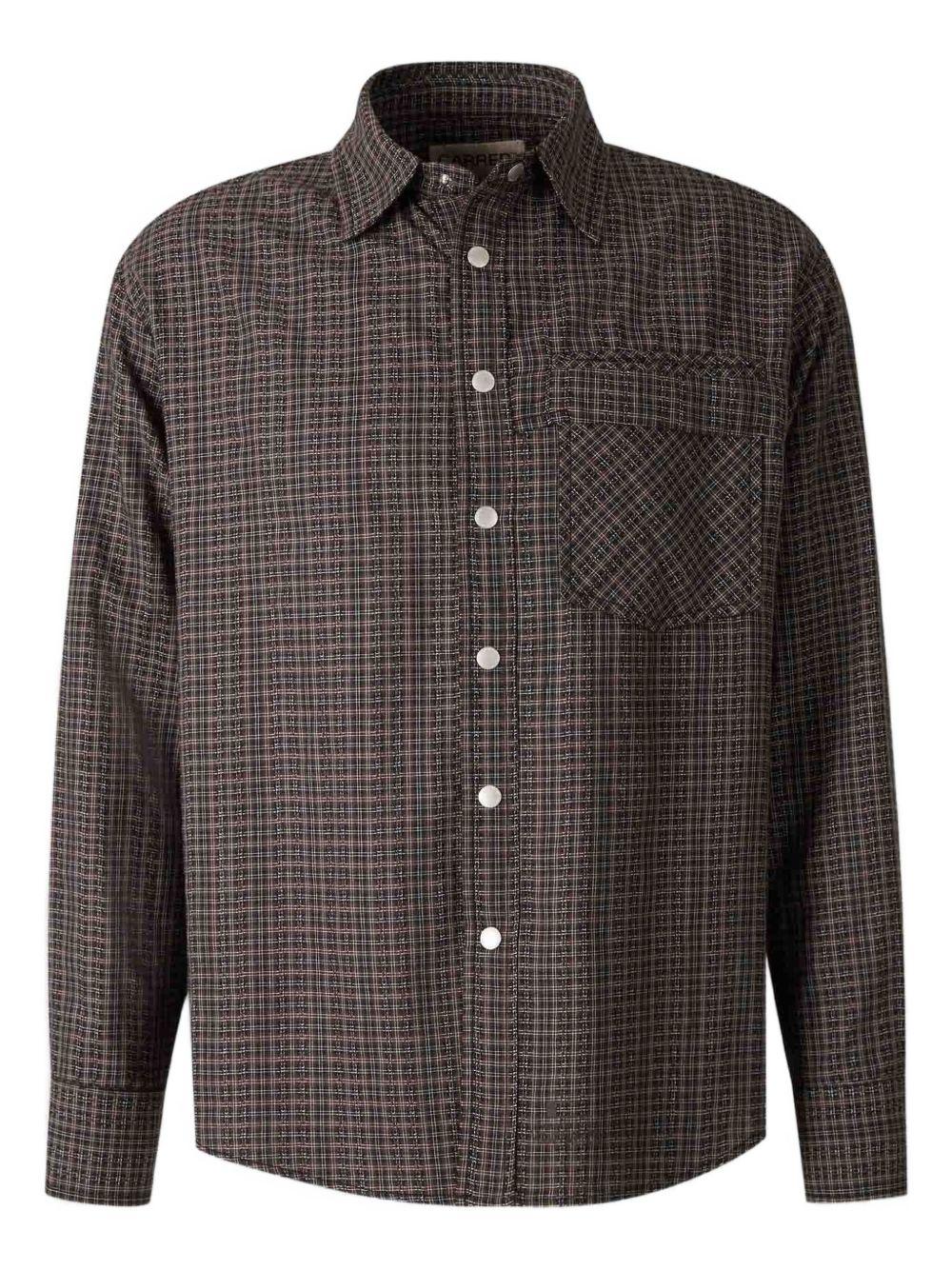 Camicia a quadri in marrone Carrer - unisex 