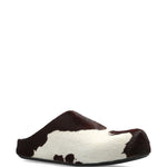 Mules fussbett con stampa mucca in bianco e marrone 