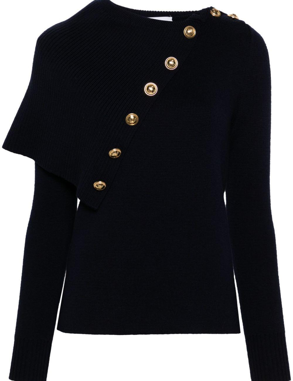 Maglia con dettaglio bottoni in blu navy Rabanne - donna 