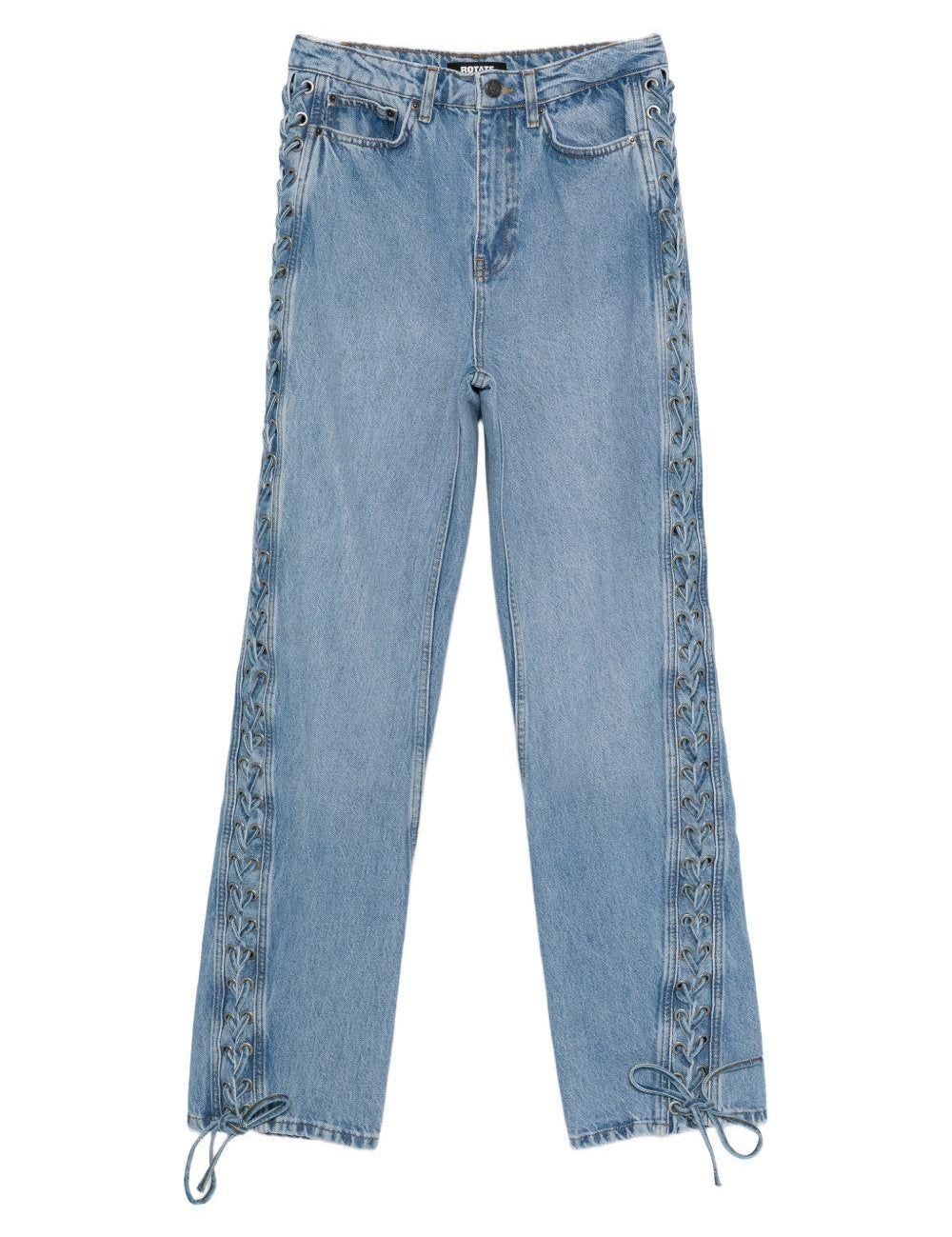 Jeans con laccetti in blu Rotate - donna 