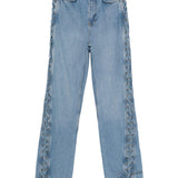 Jeans con laccetti in blu Rotate - donna 