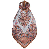 Top in seta stampa floreale blu 
