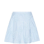 Gonna mini a fiori in azzurro ROTATE - donna 