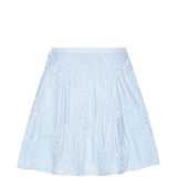 Gonna mini a fiori in azzurro ROTATE - donna 