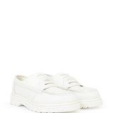 Mocassini in pelle in bianco MM6 x Dr. Martens - donna 