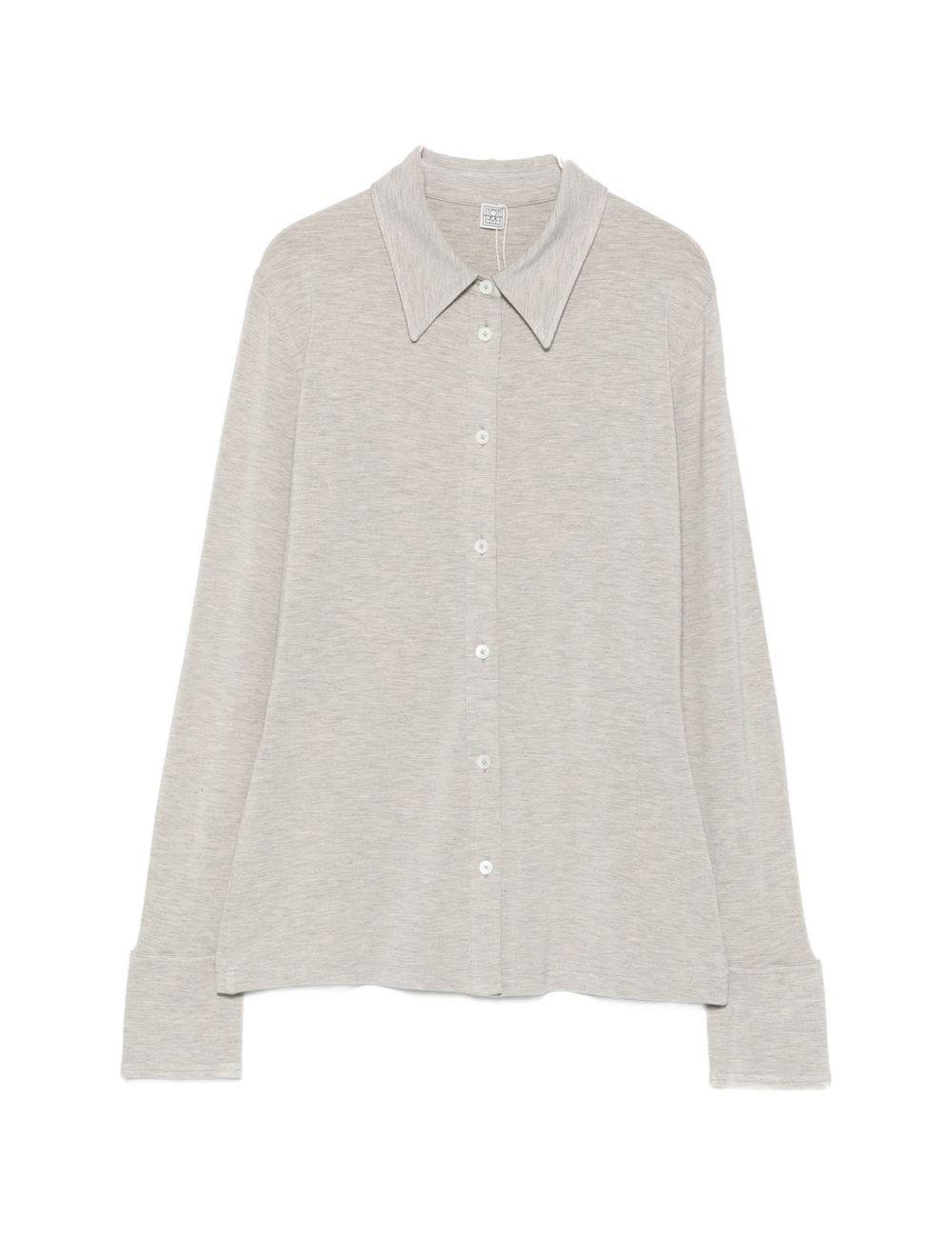 Camicia a maniche lunghe in grigio 