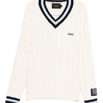Maglione con scollo a V in bianco Ksubi - uomo 
