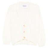 Cardigan con scollo a v in avorio Gotha - donna 