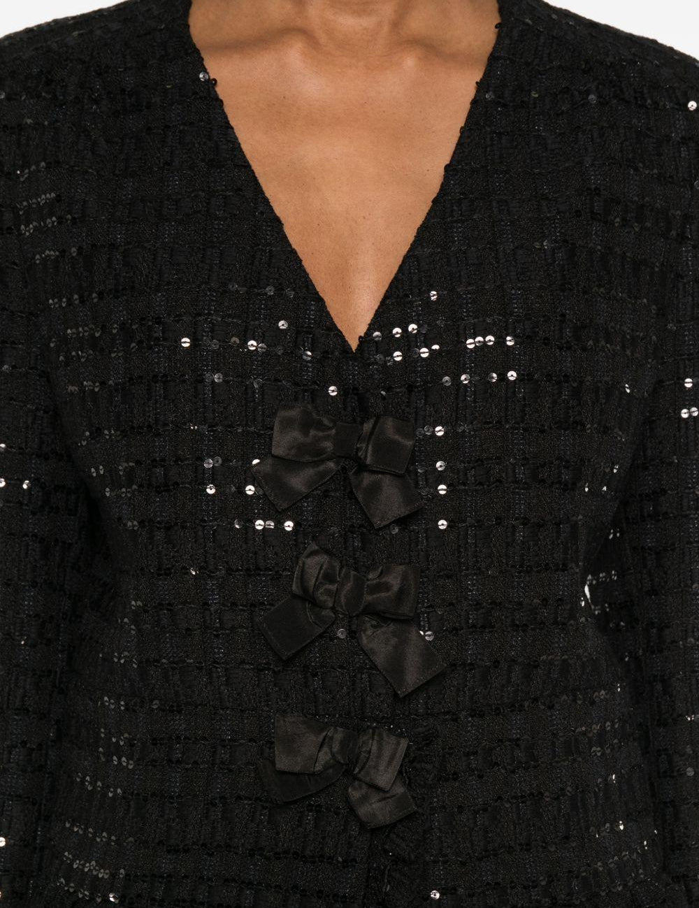 Giacca con fiocchi in nero Alessandra Rich -  donna 