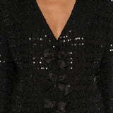 Giacca con fiocchi in nero Alessandra Rich -  donna 