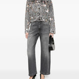 Jeans con toppa e logo Hattie in grigio Ag jeans - donna 