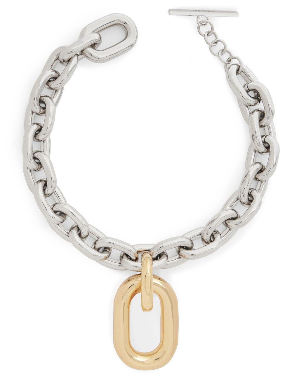 Collana XL a catena in oro e argento Rabanne - donna 