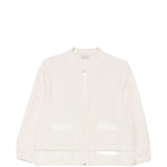 Giacca con zip boucle in avorio Moncler - donna 