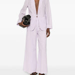 Pantaloni broderie-anglaise in viola Forte forte - donna 