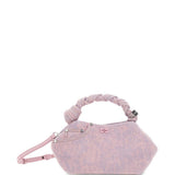 Borsa a mano bou small in denim rosa Ganni - donna 