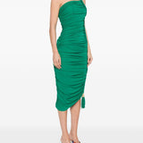 Abito midi drappeggiato Alessia in verde Simkhai - donna 