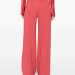 Pantaloni dritti in rosa papavero Alberta Ferretti - donna 
