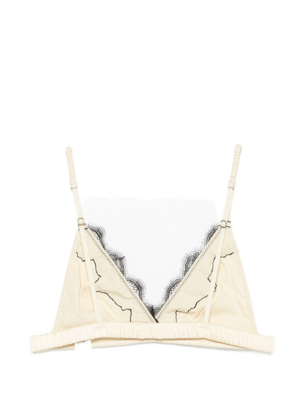 Top con bordo in pizzo in beige  Rotate x love stories - donna 
