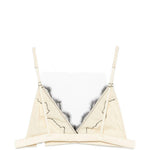 Top con bordo in pizzo in beige  Rotate x love stories - donna 