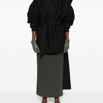 Cappotto con dettaglio sciarpa in nero Entire studios - donna 