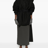 Cappotto con dettaglio sciarpa in nero Entire studios - donna 