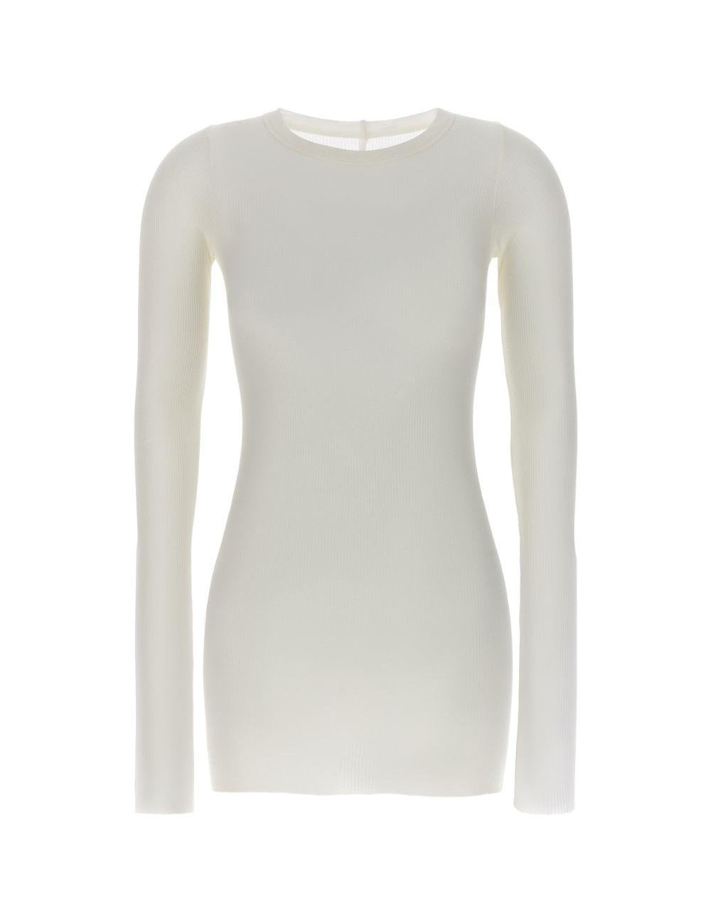 T-shirt a maniche lunghe in bianco Rick owens - donna 