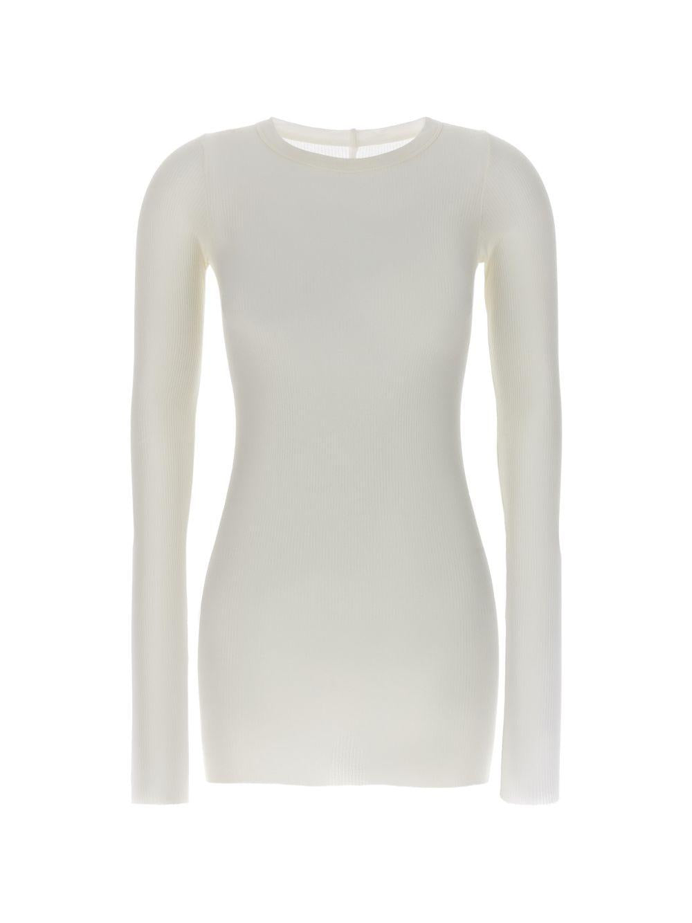 T-shirt a maniche lunghe in bianco Rick owens - donna 