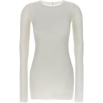 T-shirt a maniche lunghe in bianco Rick owens - donna 