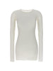T-shirt a maniche lunghe in bianco Rick owens - donna