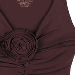 Top bikini con dettaglio rosa in bordeax Magda butrym - donna 