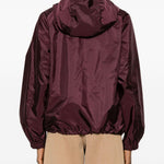Giacca con cappuccio e zip Coquelicot in bordeaux Moncler - donna 