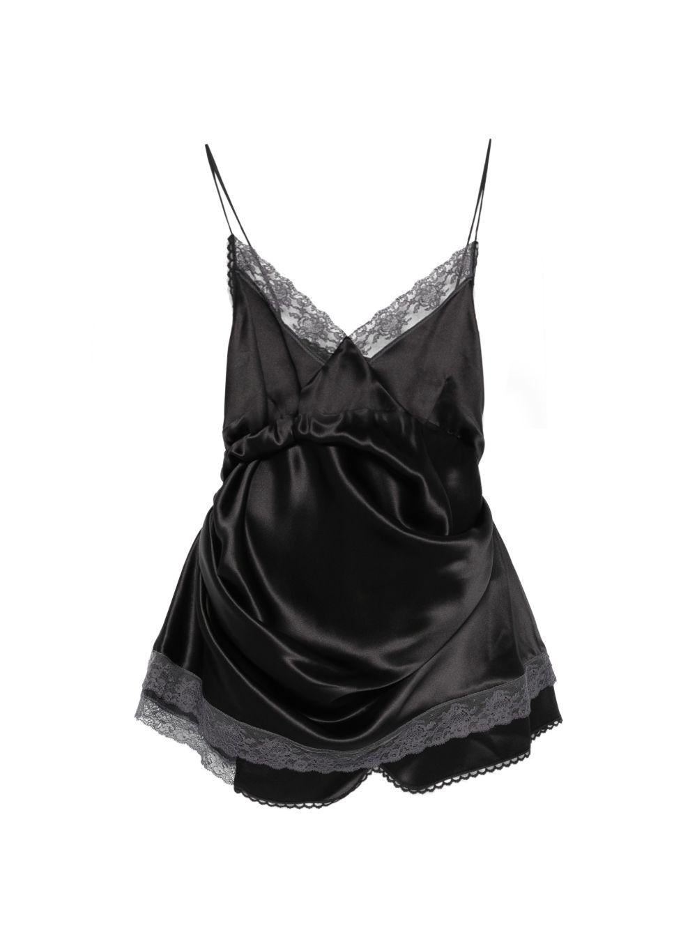 Abito mini con pizzo in nero Magda butrym - donna 