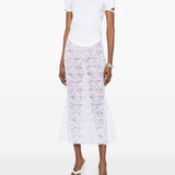 Gonna midi in pizzo in bianco Oséree - donna 