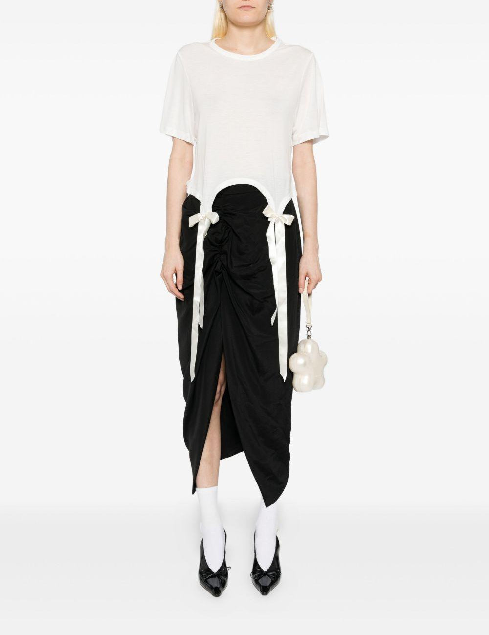 T-shirt con fiocchi in bianco Simone Rocha - donna 