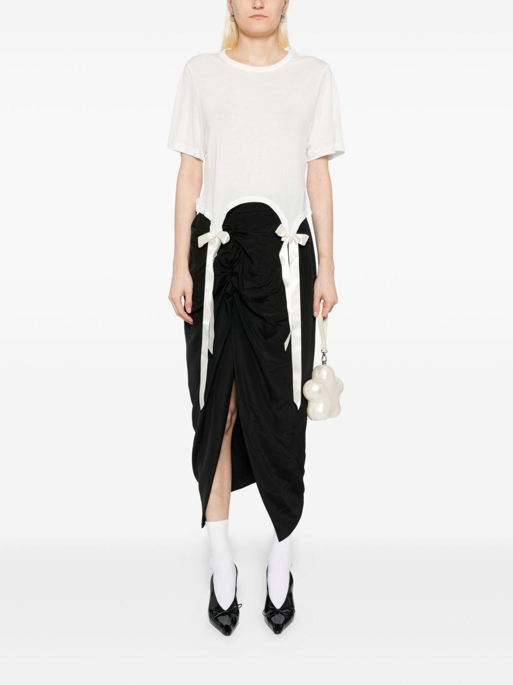 T-shirt con fiocchi in bianco Simone Rocha - donna 