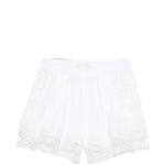 Shorts con bordo in pizzo in bianco Maurizio - donna 