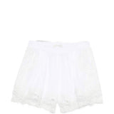 Shorts con bordo in pizzo in bianco Maurizio - donna 