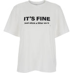 T-shirt con stampa in bianco Victoria beckham - donna 