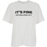T-shirt con stampa in bianco Victoria beckham - donna 