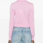 Cardigan con ricami floreali 