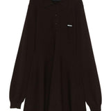 Mini abito a maniche lunghe in marrone Rotate sunday - donna 