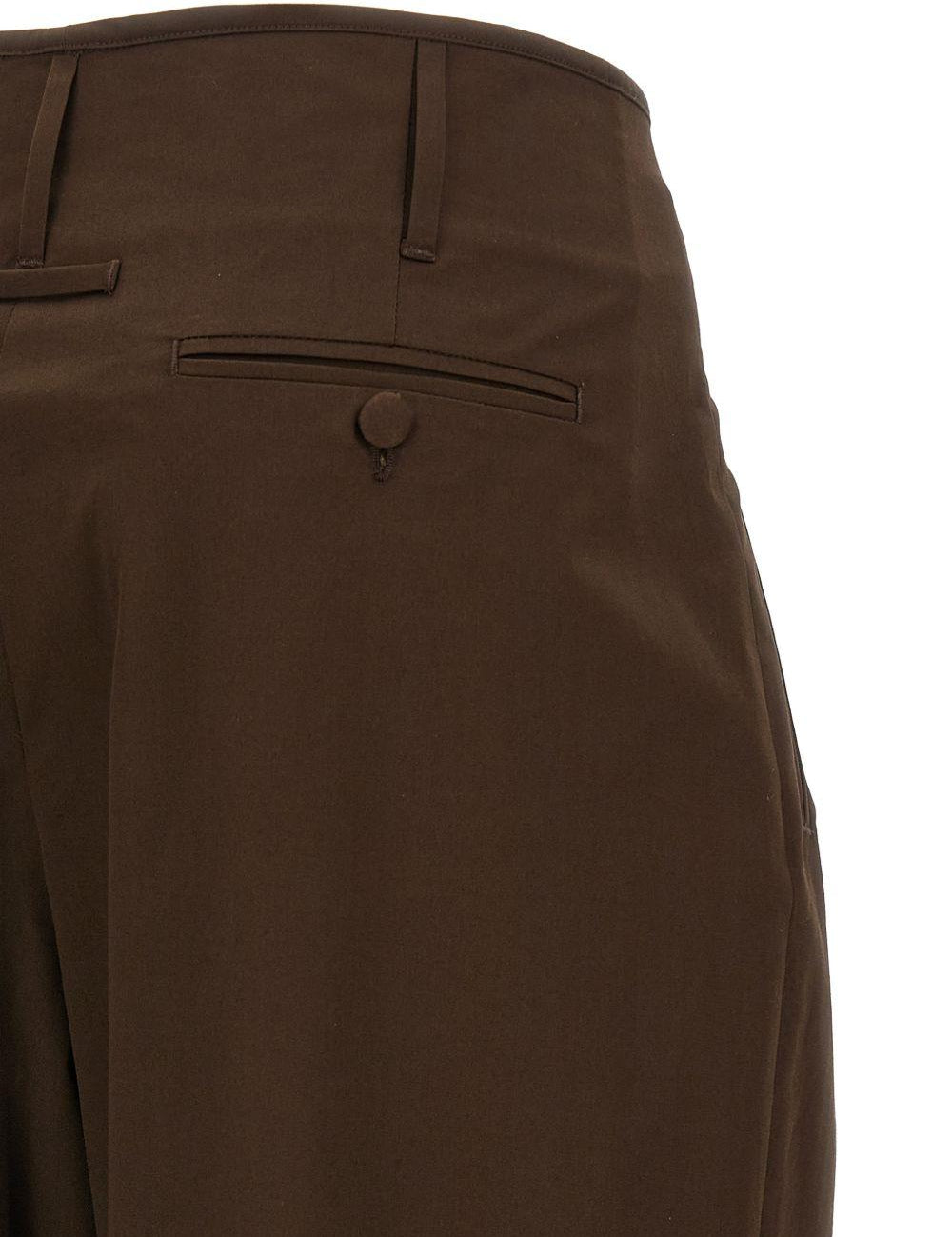 Pantaloni Diana con risvolto in marrone Darkpark - donna 