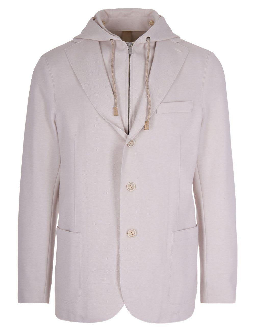 Giacca con cappuccio in beige Eleventy - uomo 