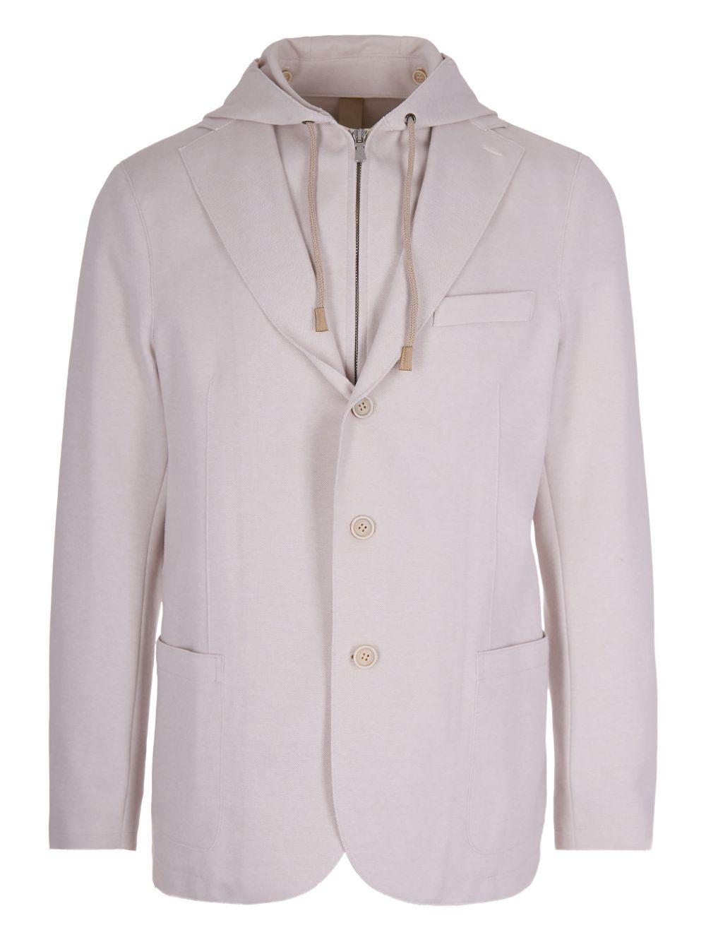Giacca con cappuccio in beige Eleventy - uomo 