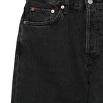 Jeans a gamba dritta in nero Re/done - donna 