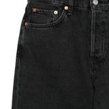 Jeans a gamba dritta in nero Re/done - donna 
